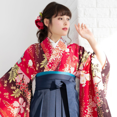 袴3点セット 華やか A) 袴セット 卒業式 袴 セット 女性 18colors