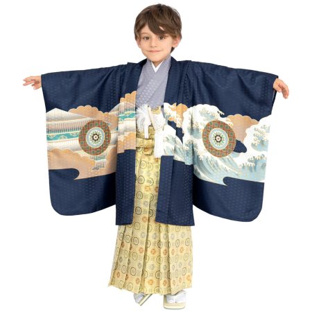 着物セット 鷹兜松 A) 七五三 着物 男の子 12コーディネート 袴 5歳 