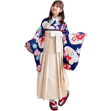 着物袴セット ジュニア用へ直し 135cm〜143cm 着物生地は日本製 縫製と 