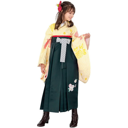二尺袖 袴 セット ジュニア用 135～143cm 袴変更可能 NO22930