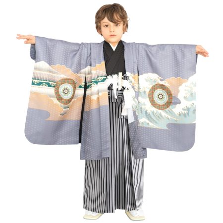 七五三 着物 男の子 5歳 フルセット 袴 購入 販売 鷹兜松 男児 753 ...